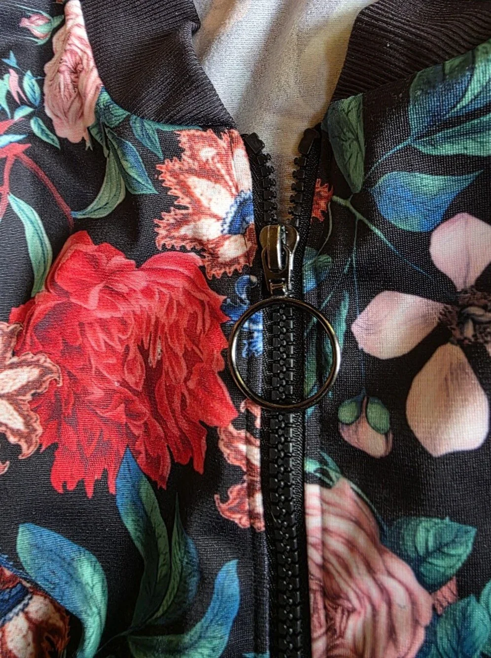 Project Runway Zip Up Floral Sports Jacket Womens Medium